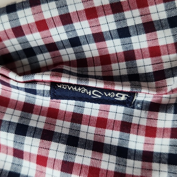 Ben Sherman Baby Boys' Red/Blue/White Short-Sleeve Button-Down Shirt, 24… - Picture 9 of 13